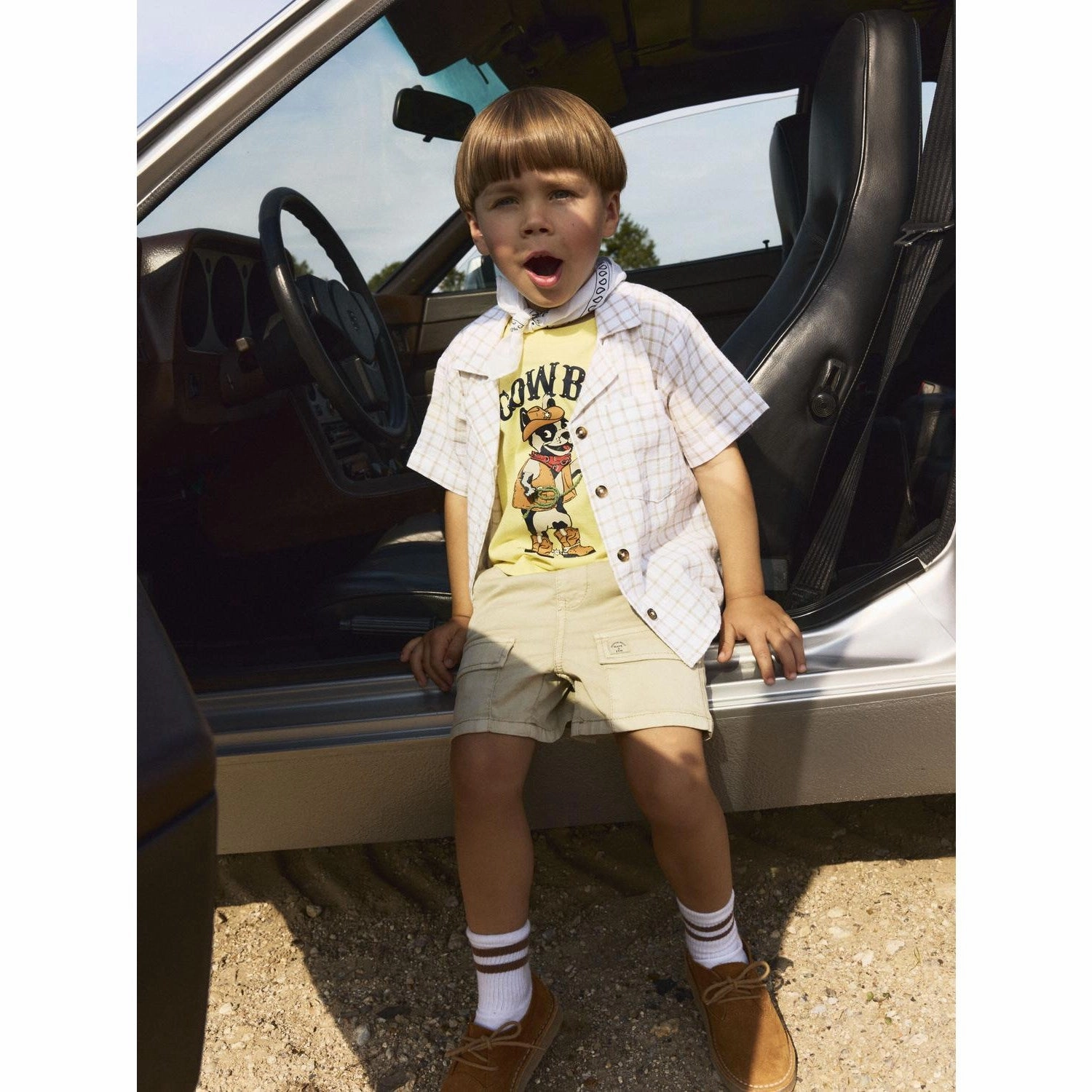 Name It Bright White Halom Regular Shirt Subtle Print Flexible Material