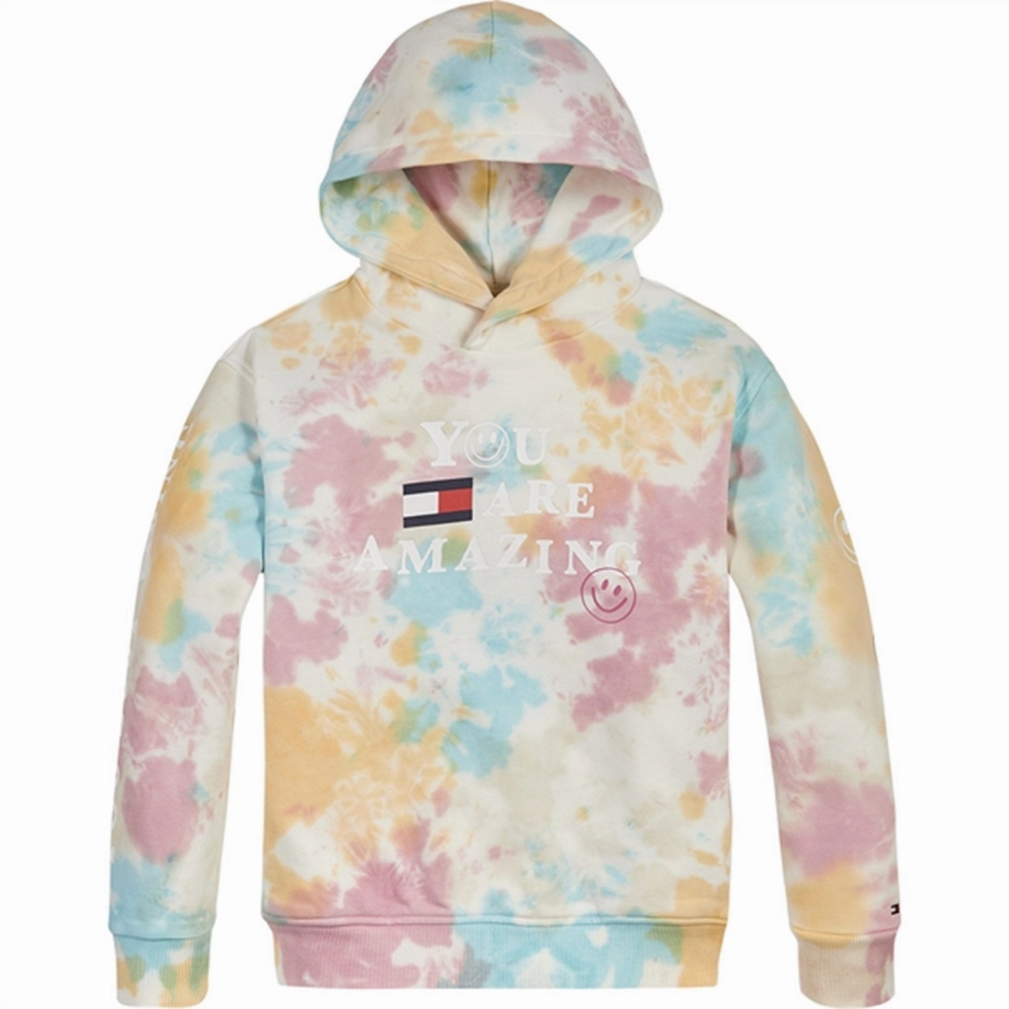 Kangaroo like Date wear Tommy Hilfiger Hoodie Ecru Tie Dye