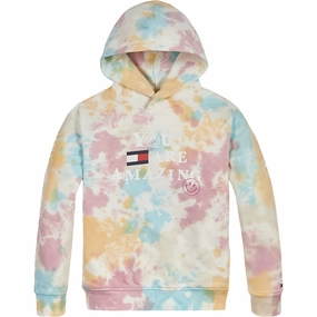 Kangaroo like Date wear Tommy Hilfiger Hoodie Ecru Tie Dye