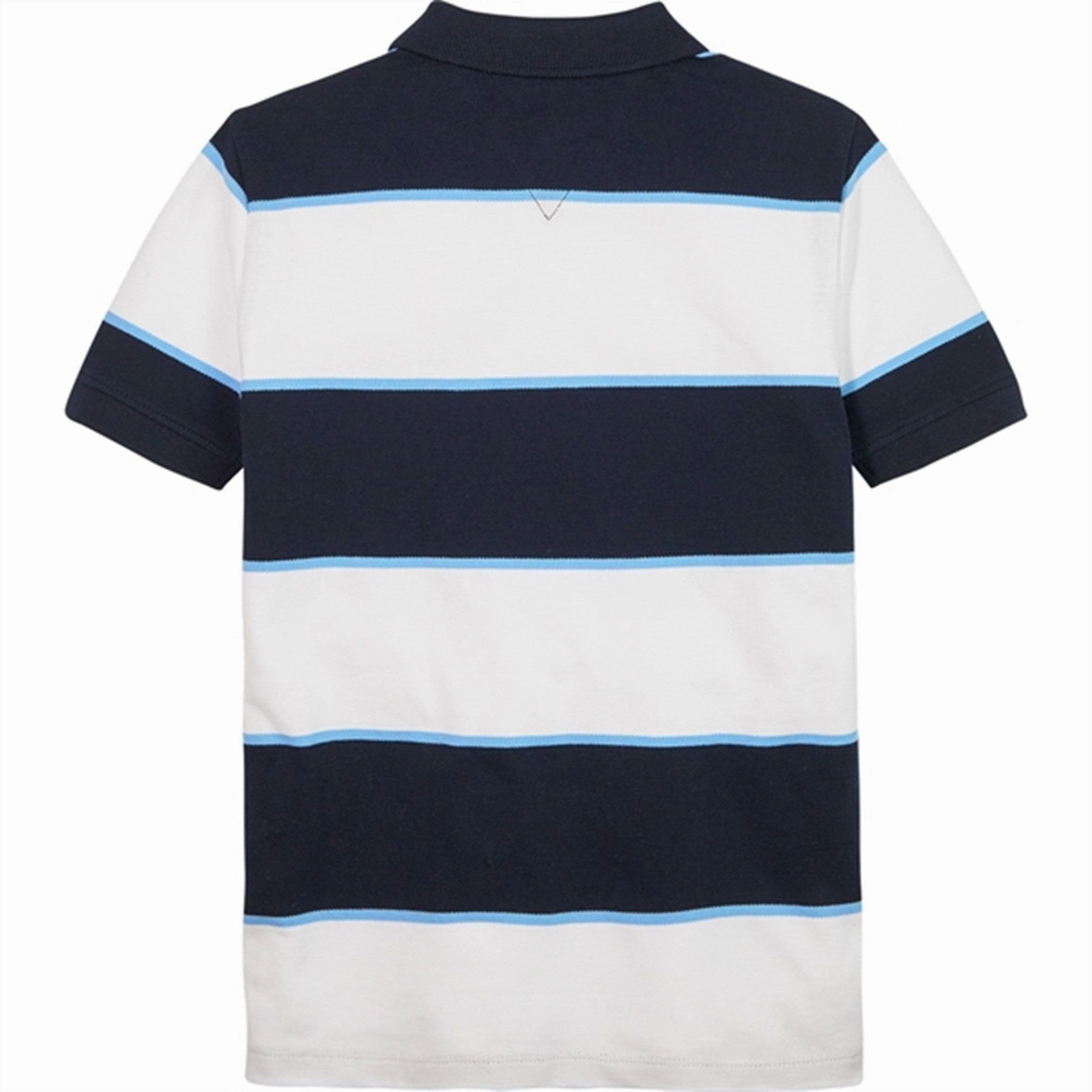 Summer Staple Cotton Blend Tommy Hilfiger Rugby Stripe Polo T-shirt Desert Sky Stripes