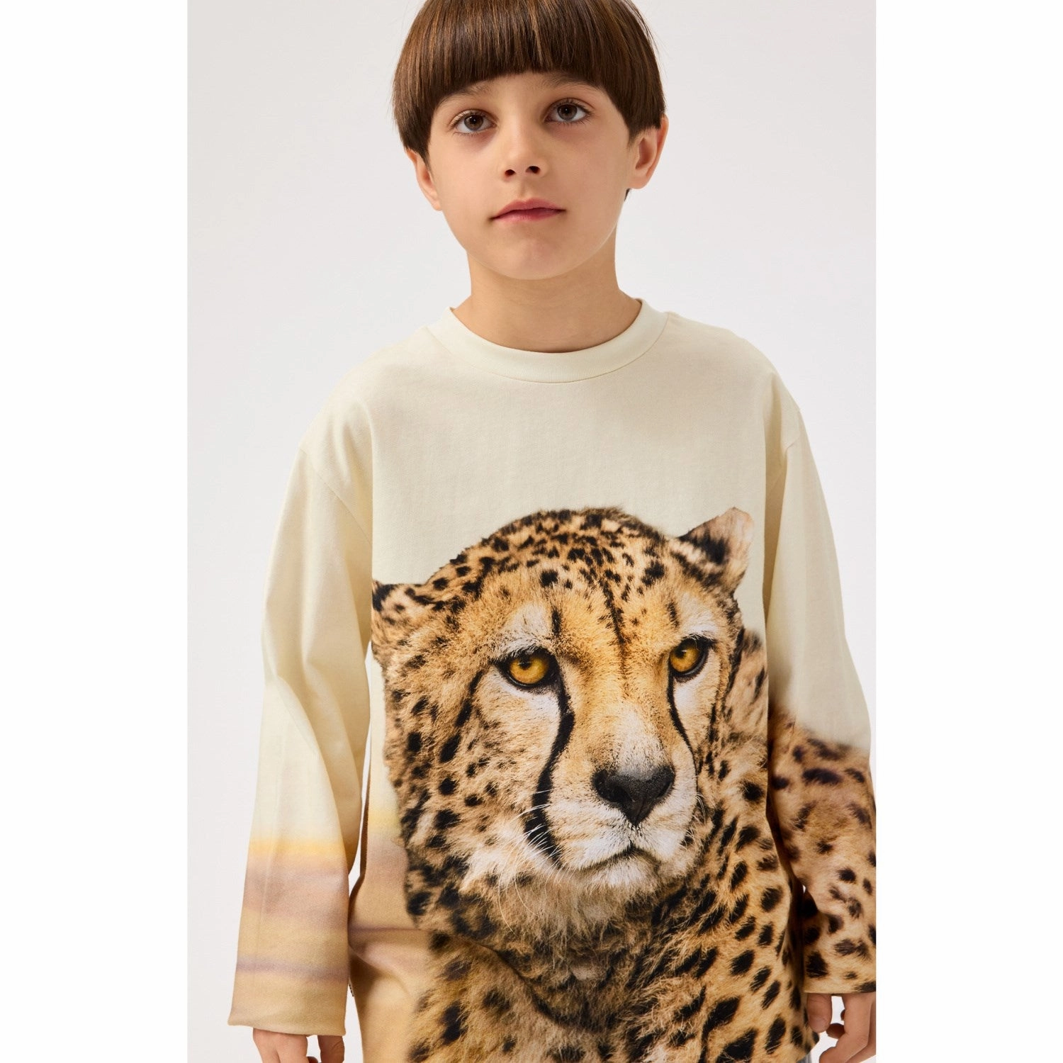 Athleisure Trend Chic Design Molo Big Cheetah Light Rollo Blouse