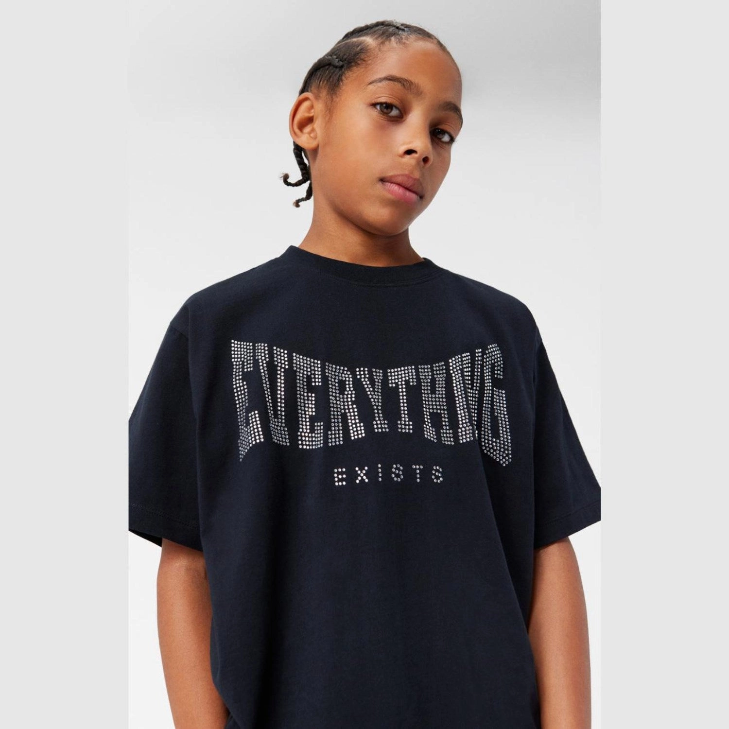 Molo Black Rodney T-Shirt Heathered Fabric