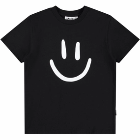 Anti Static Fabric Longline Hemline Molo Black Roxo T-shirt