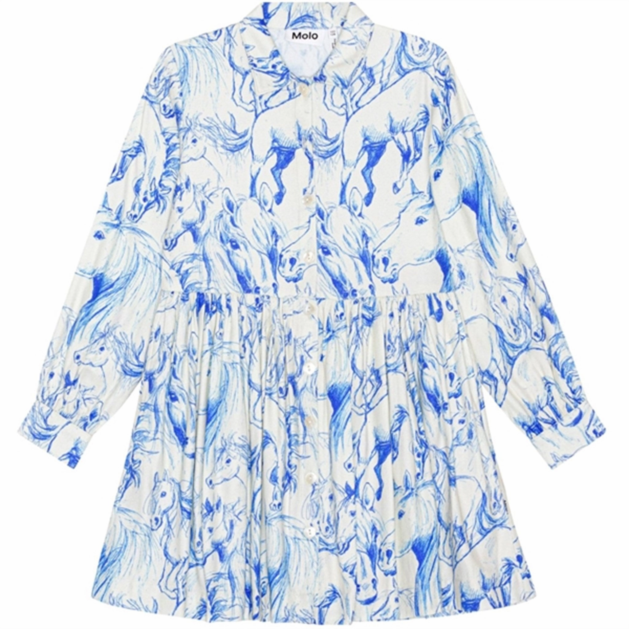 Smart touch Matte-finish Molo Blue Horses Christy Dress