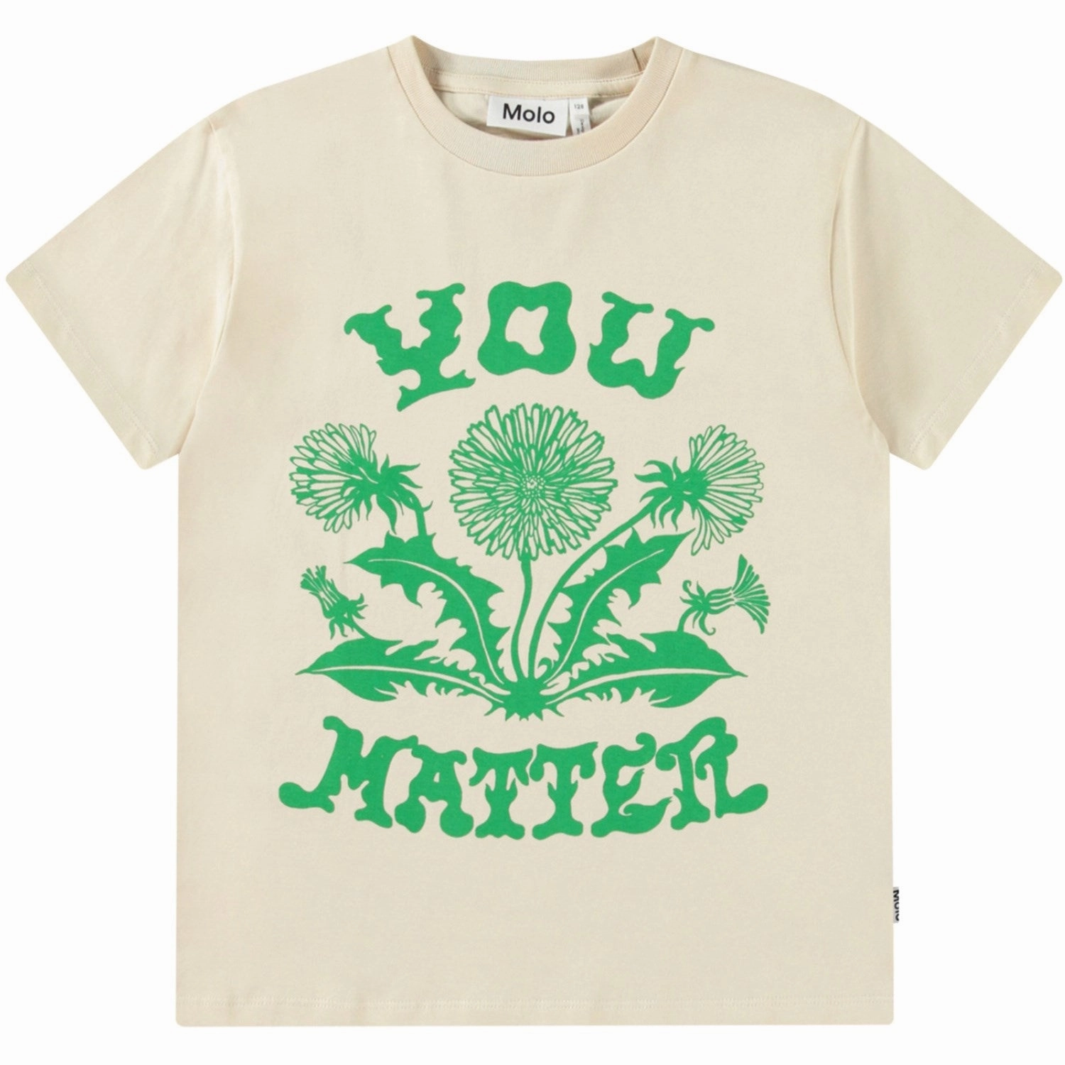 Anti Bacterial Treatment Garment Dyed Molo Green Dandelion Riley T-Shirt