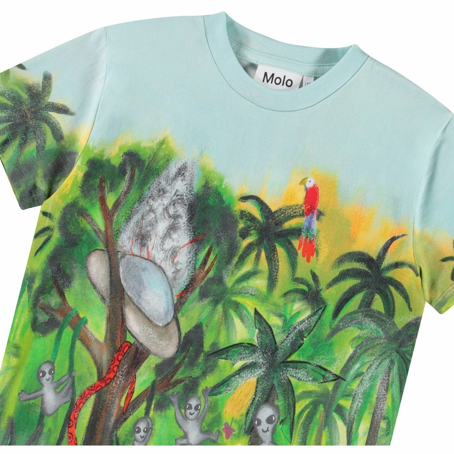 Comfy Casual Simple Yet Cozy Molo Jungle Visitors Roxo T-Shirt