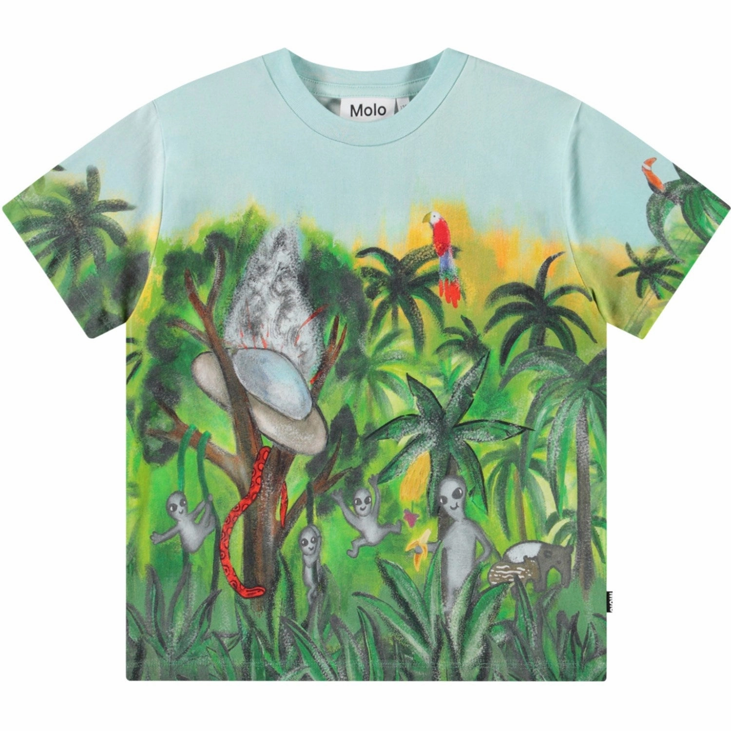 Chic Trend Elderly Comfort Molo Jungle Visitors Roxo T-Shirt