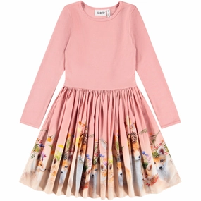 Molo Nature Glam Casie Dress LS Chic and Cozy Wear Contrast-Piping