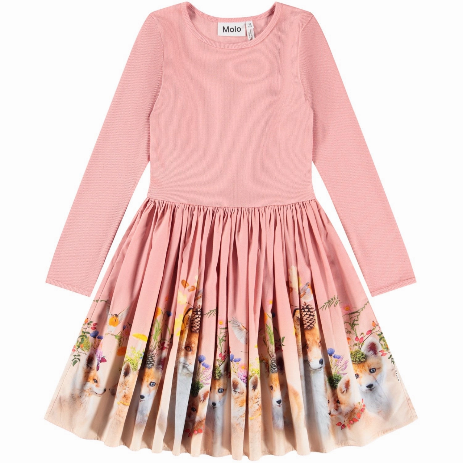 Molo Nature Glam Casie Dress LS Chic and Cozy Wear Contrast-Piping