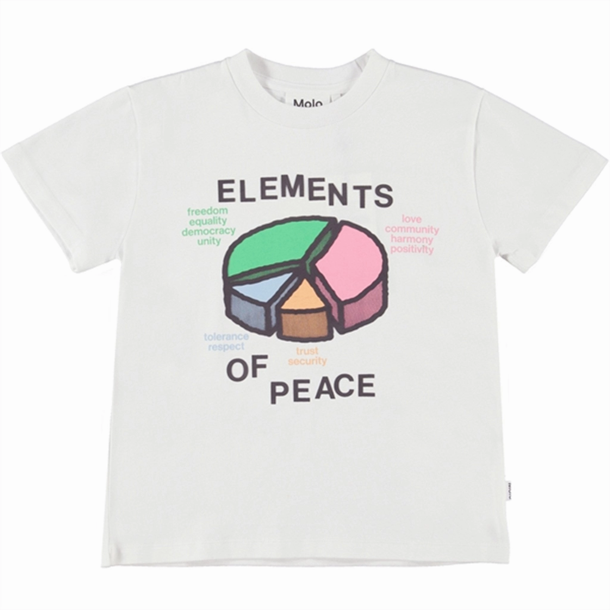 print design Raw Edge Hem Molo Peace Chart Roxo T-shirt