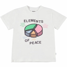 Molo Peace Chart Roxo T-shirt Modern Fashion Elderly clothing