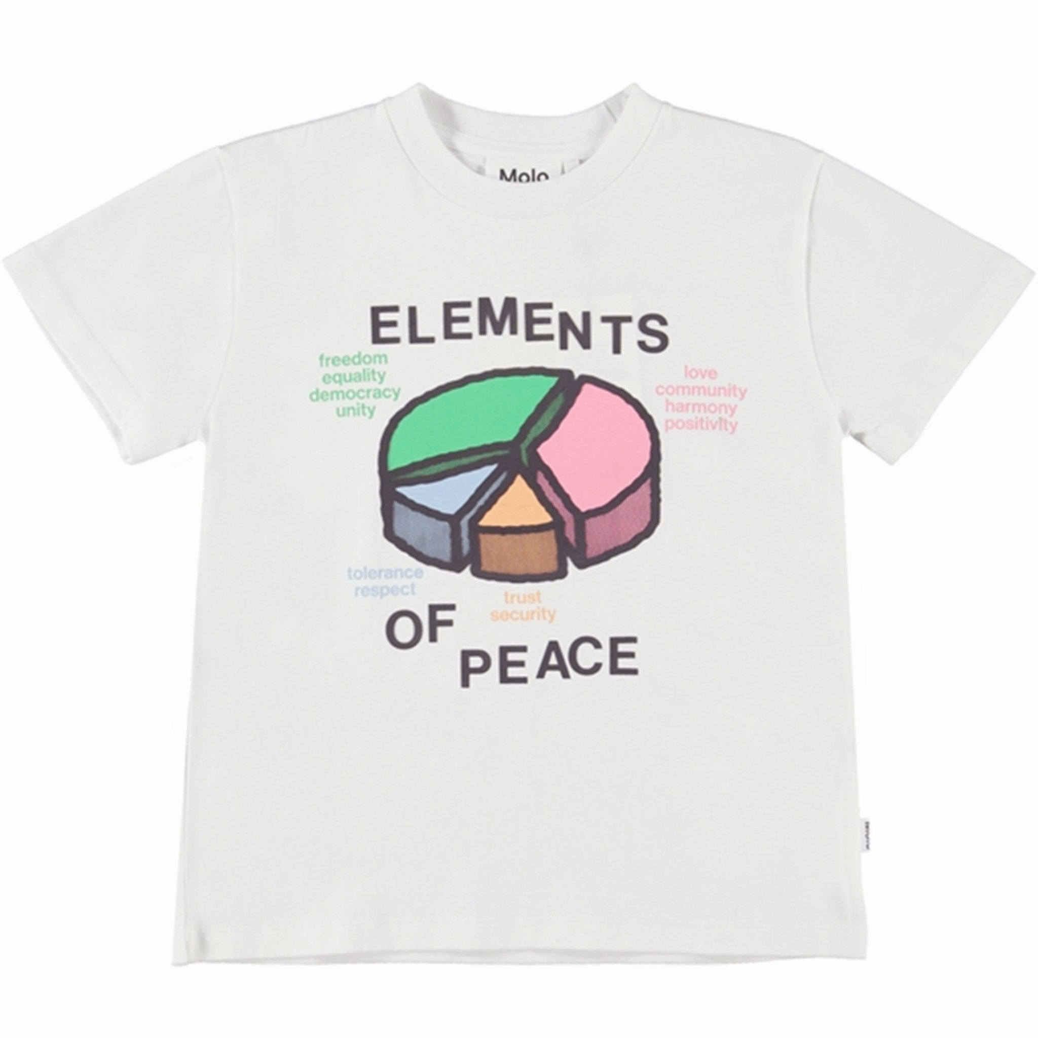 Molo Peace Chart Roxo T-shirt Modern Fashion Elderly clothing