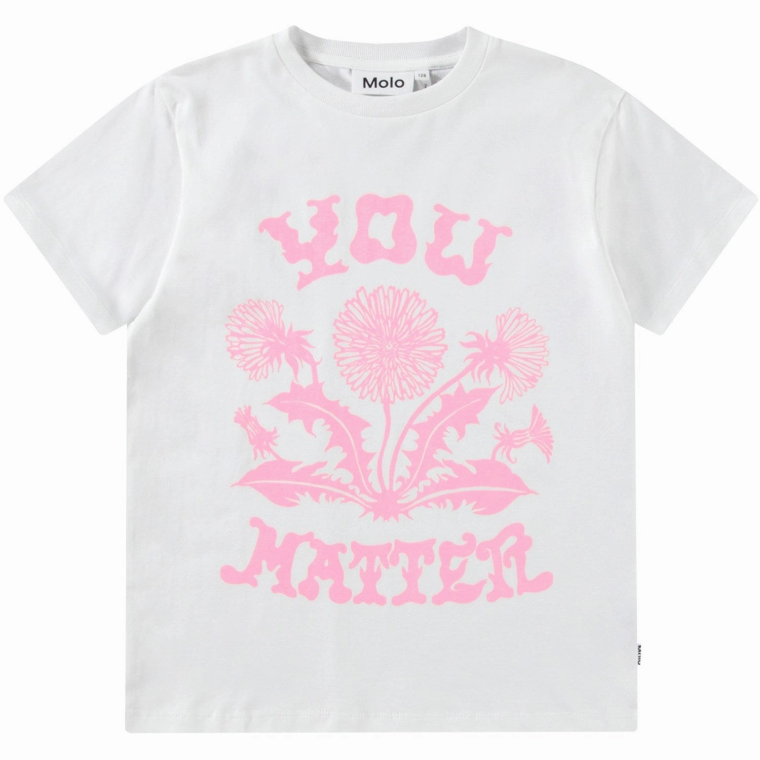 Molo Pink Dandelion Riley T-Shirt right size Reversible Design Concept