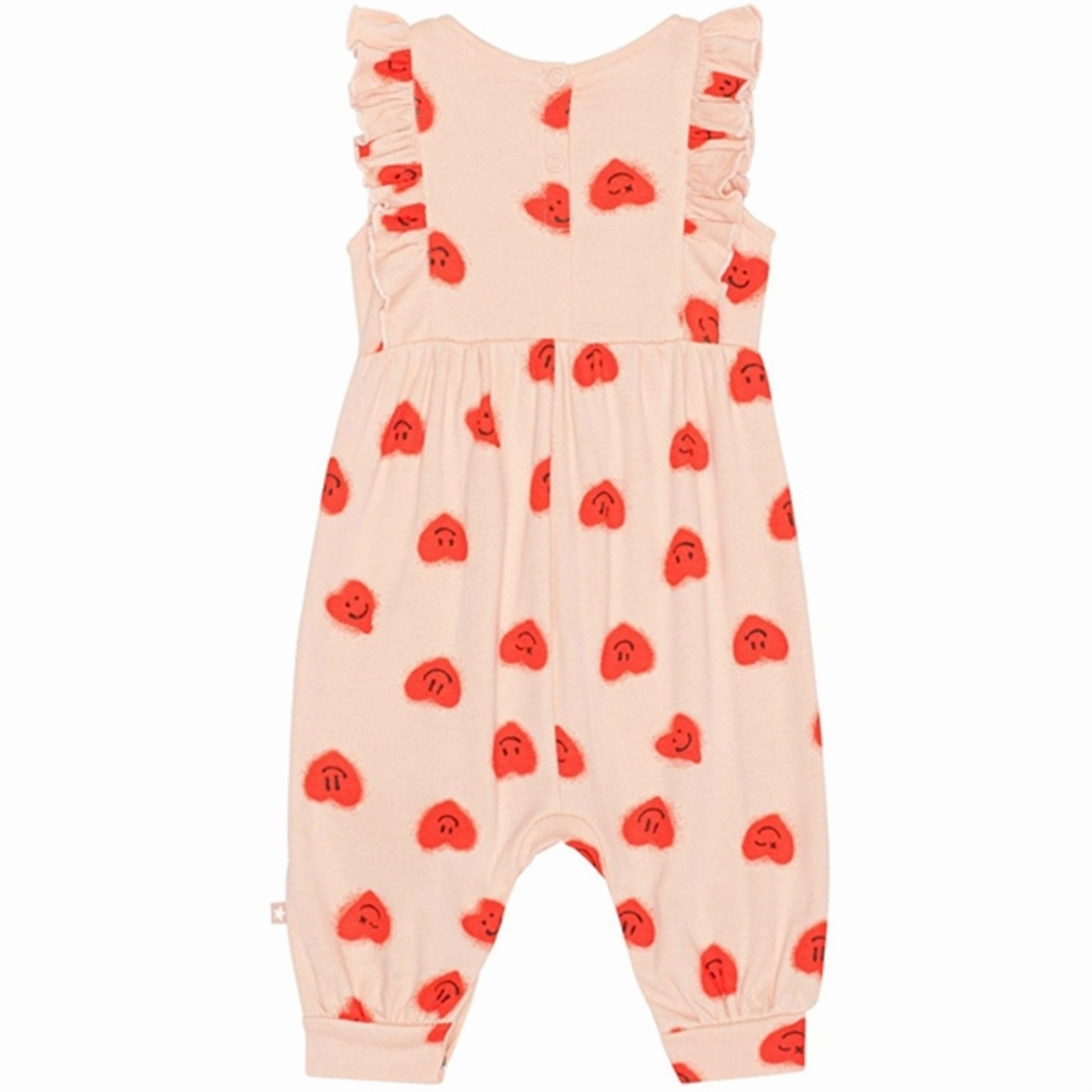 Running Cool Molo Red Hearts_ Jersey Fallon Short Sleeve Bodysuit