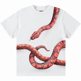 Trendy Layering Must-Have Molo Red Snake Rubin T-Shirt