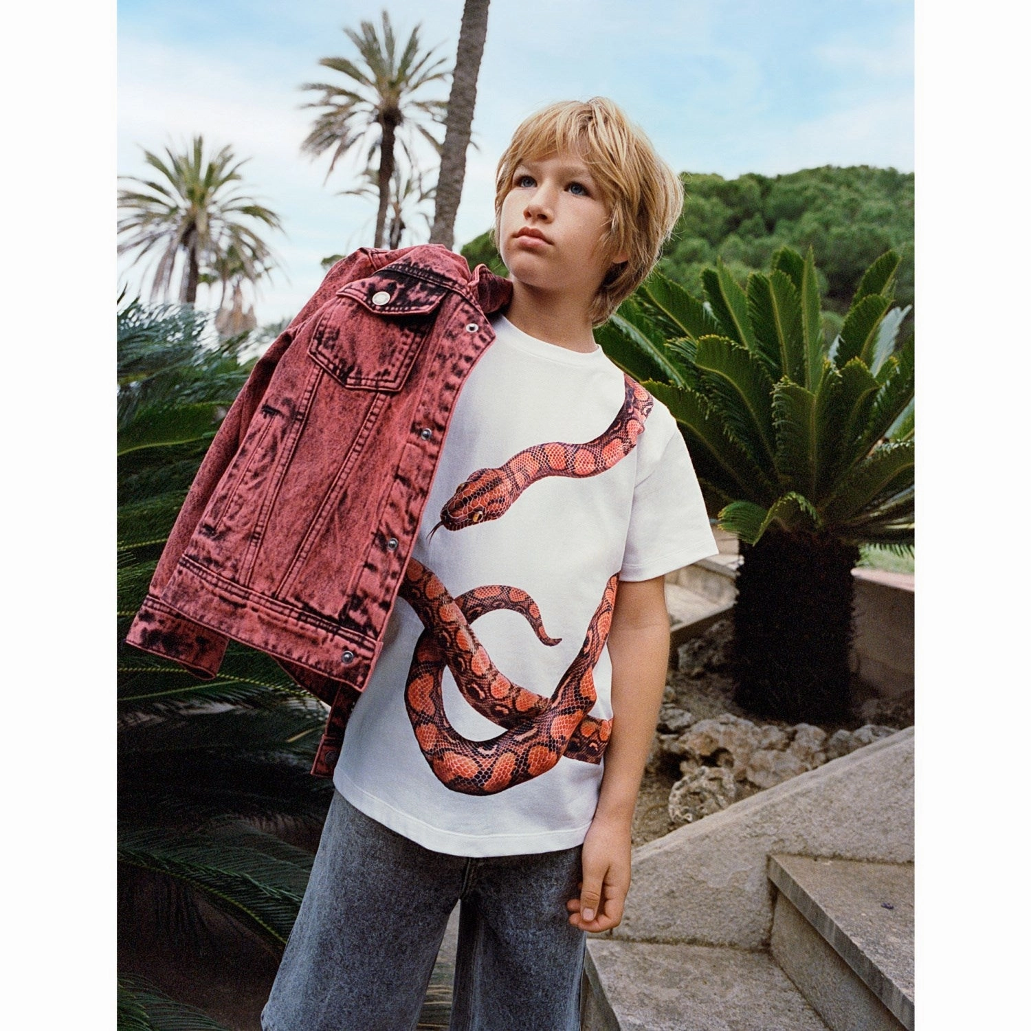 Cozy Comfort Look Molo Red Snake Rubin T-Shirt