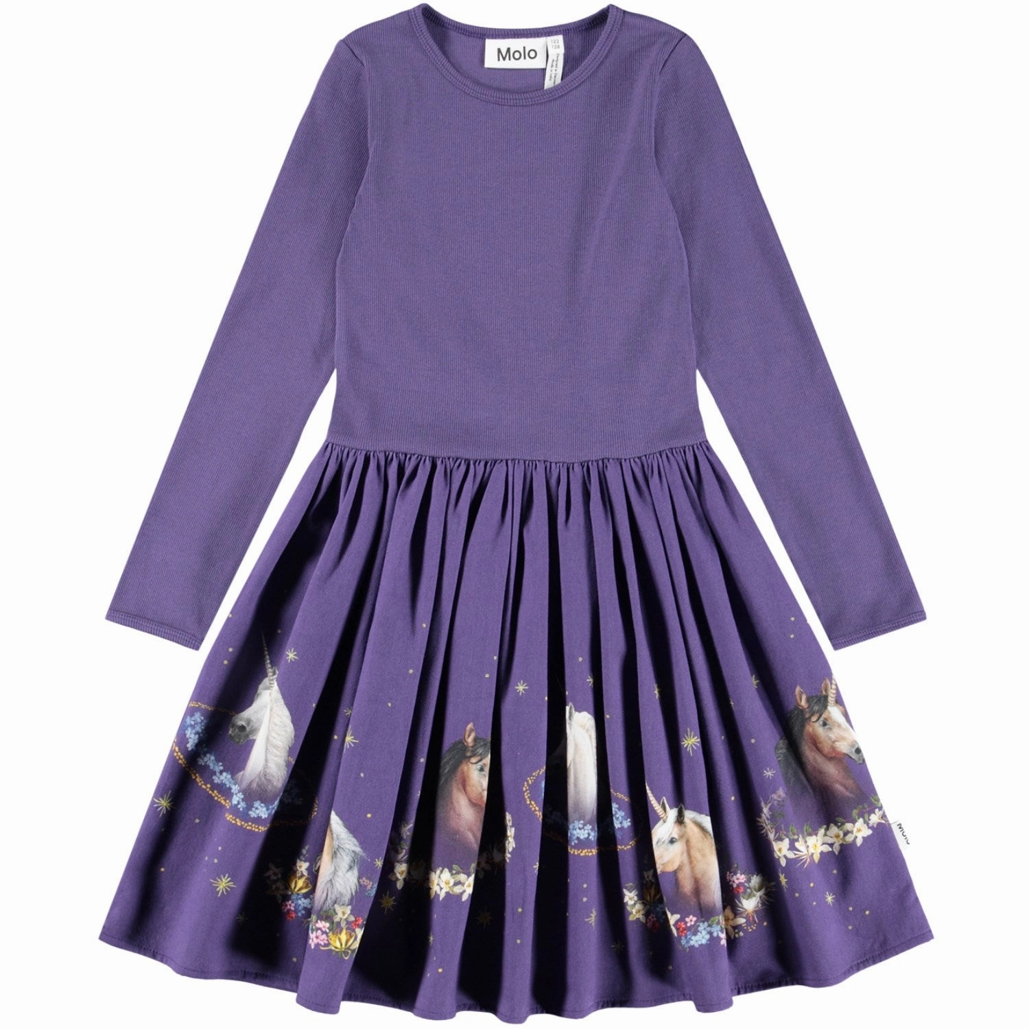flowy style Molo Unicorn Cosmos Casie Warm Dress LS