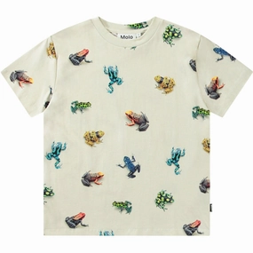 baby shower Raw Edge Hem Molo Vibrant Frogs Roxo T-Shirt