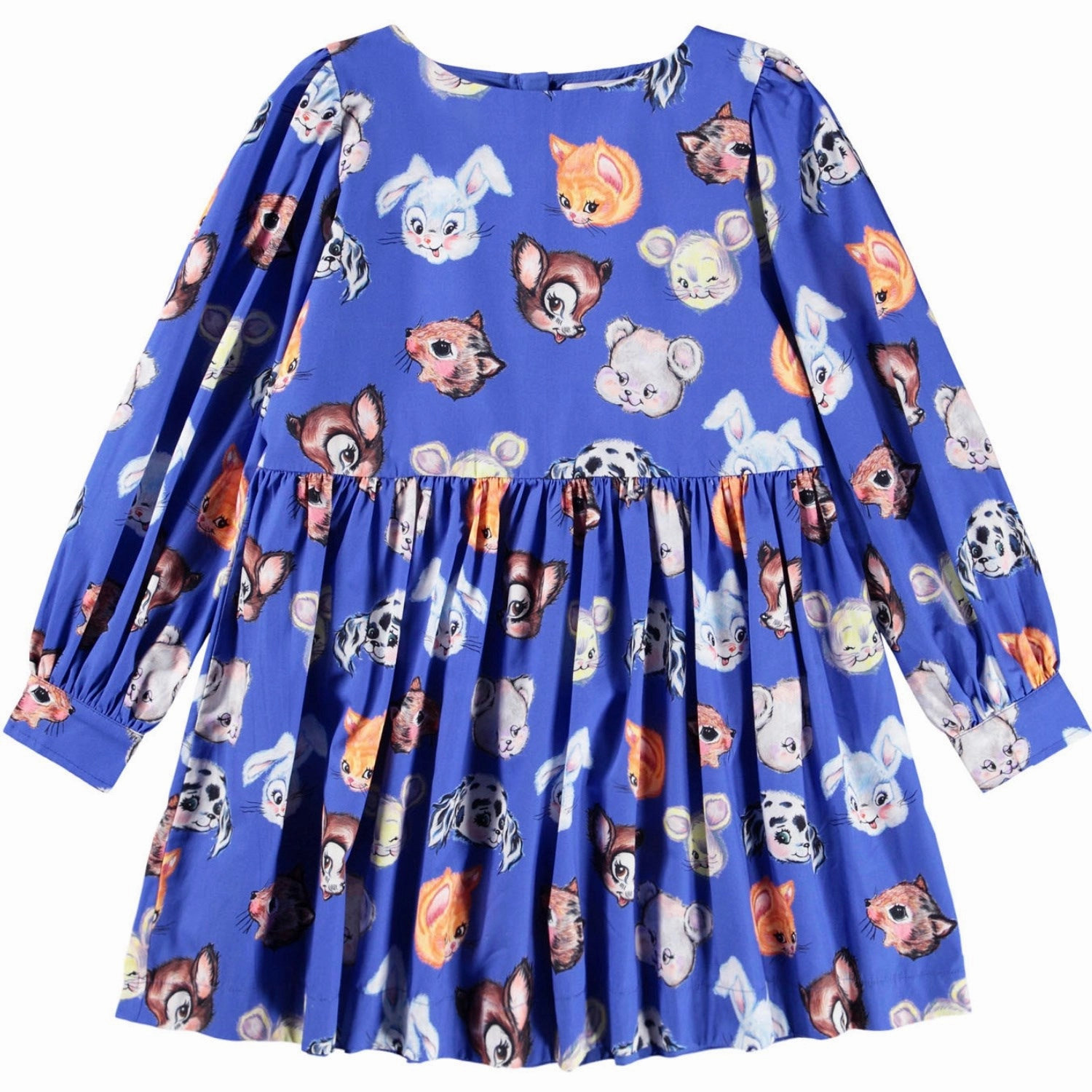 Front-Slit Molo Violet Blue Cleo Dress LS