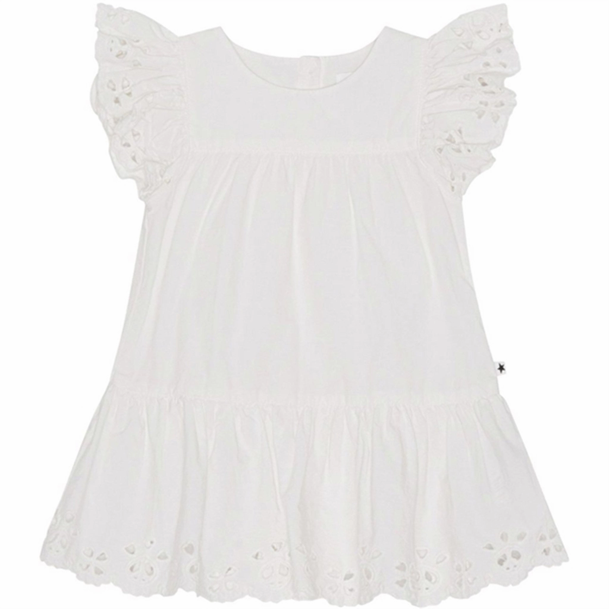 Molo White Cammas Dress Sleeveless Cut Comfy Flex