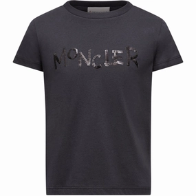 Moncler Black Ss T-shirt EasyCare Fabric Minimal Comfort Style