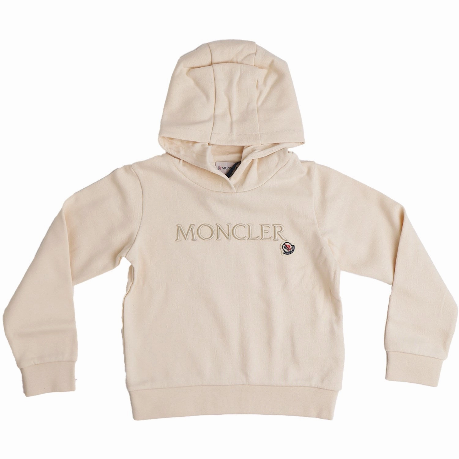 Oversized Silhouette Coffee Run Moncler Cream Hoodie Sweater