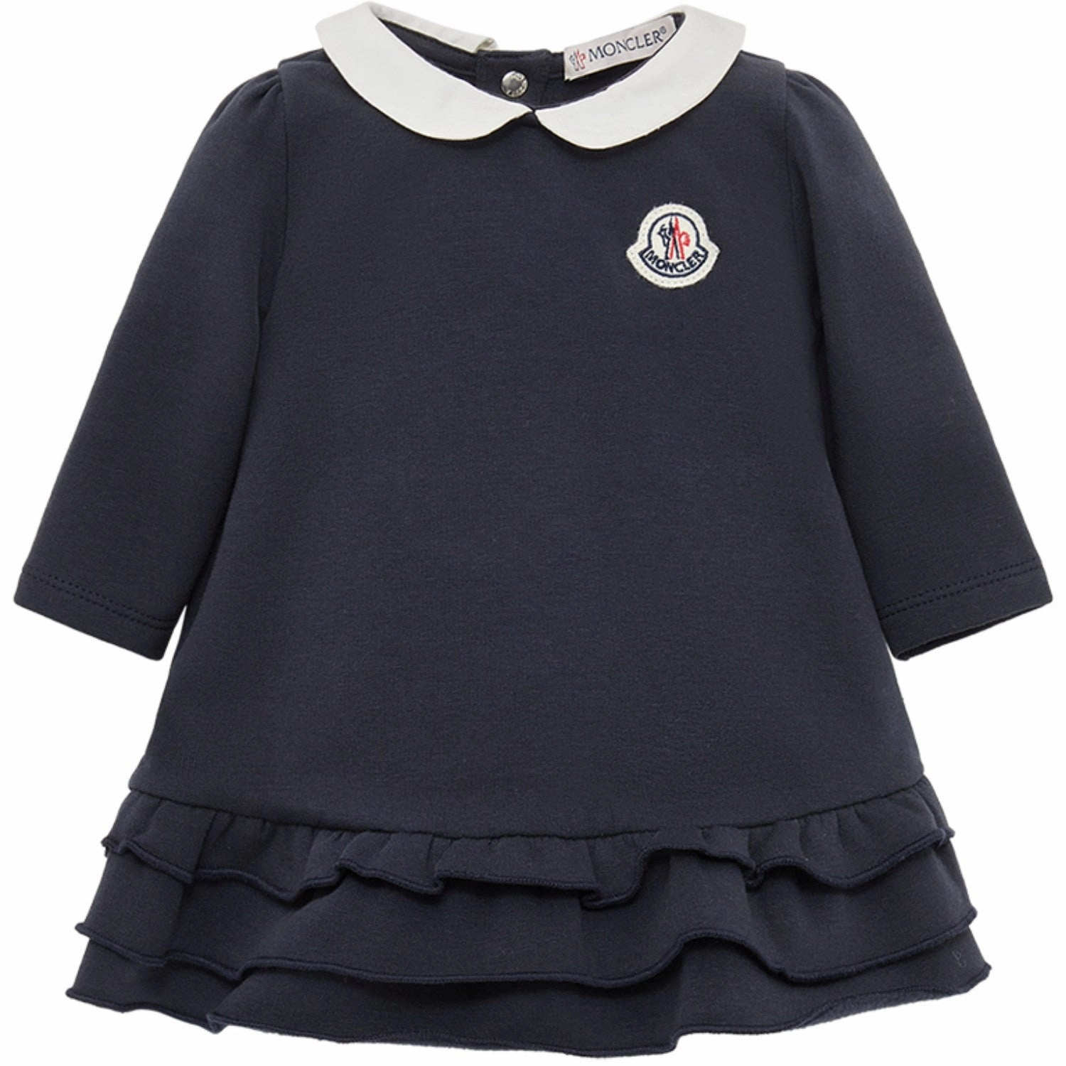Chic Style Front Ruffle Moncler Navy Dress