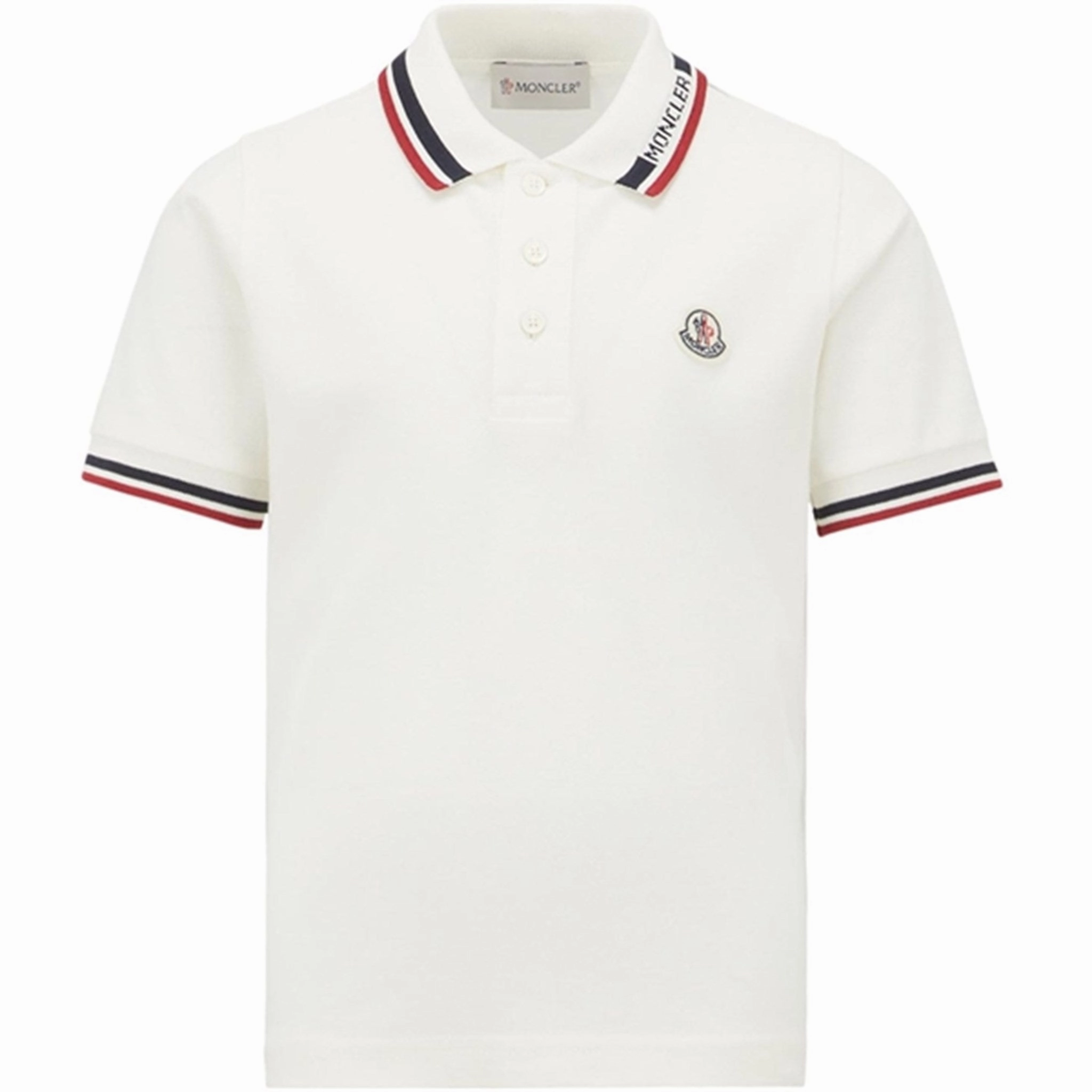 Moncler Polo Natural Flexible Ribbed Collar