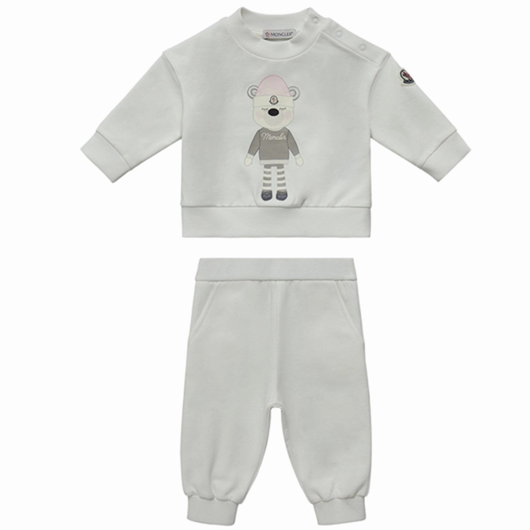 Moncler Sweatset White Reinforced Knee Panels