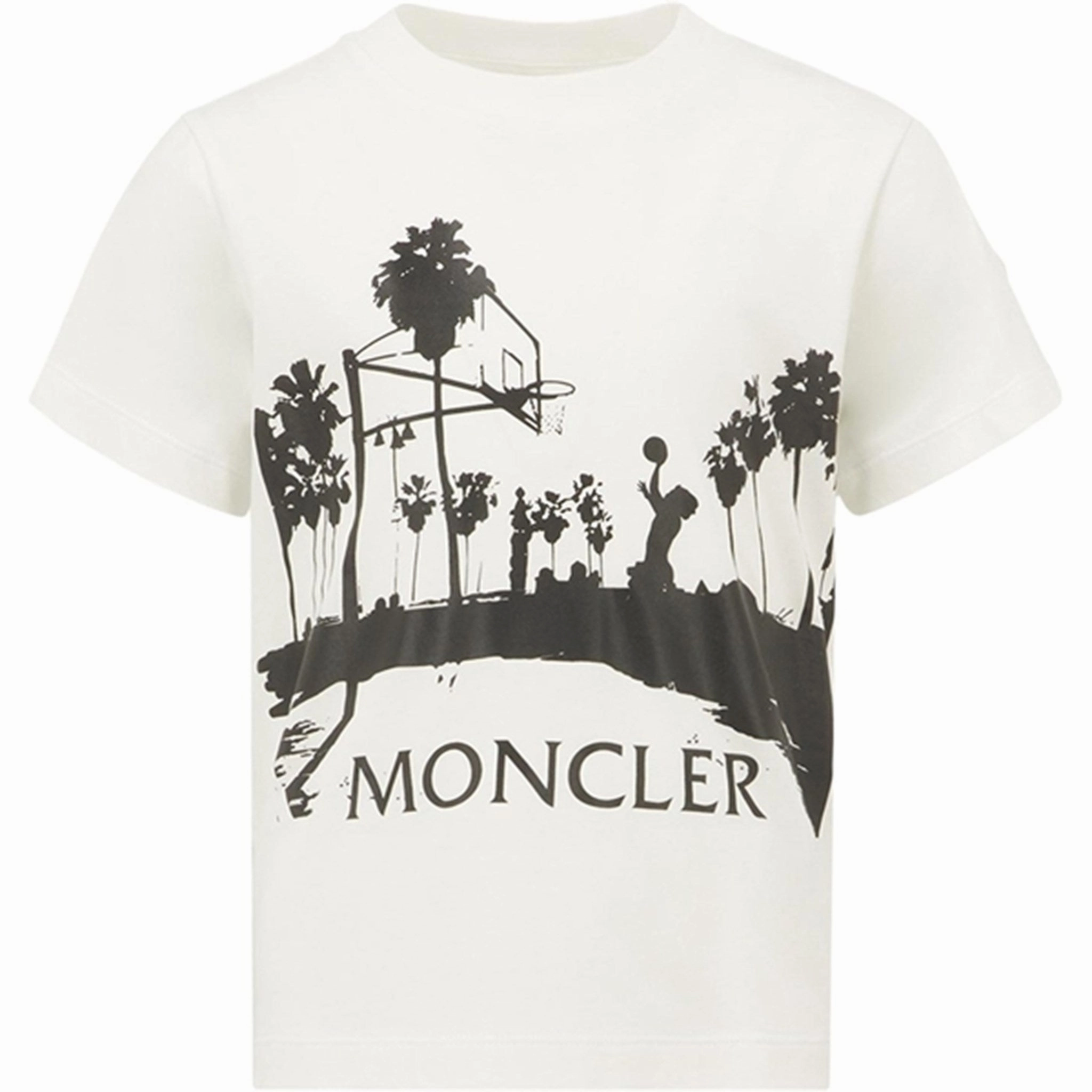 Boat neck style Moncler T-Shirt Natural