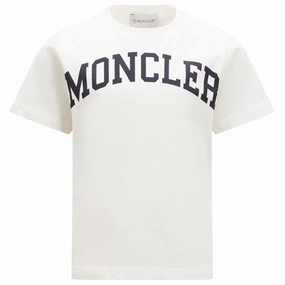 Moncler T-Shirt White Modern Style Fun and Relaxed