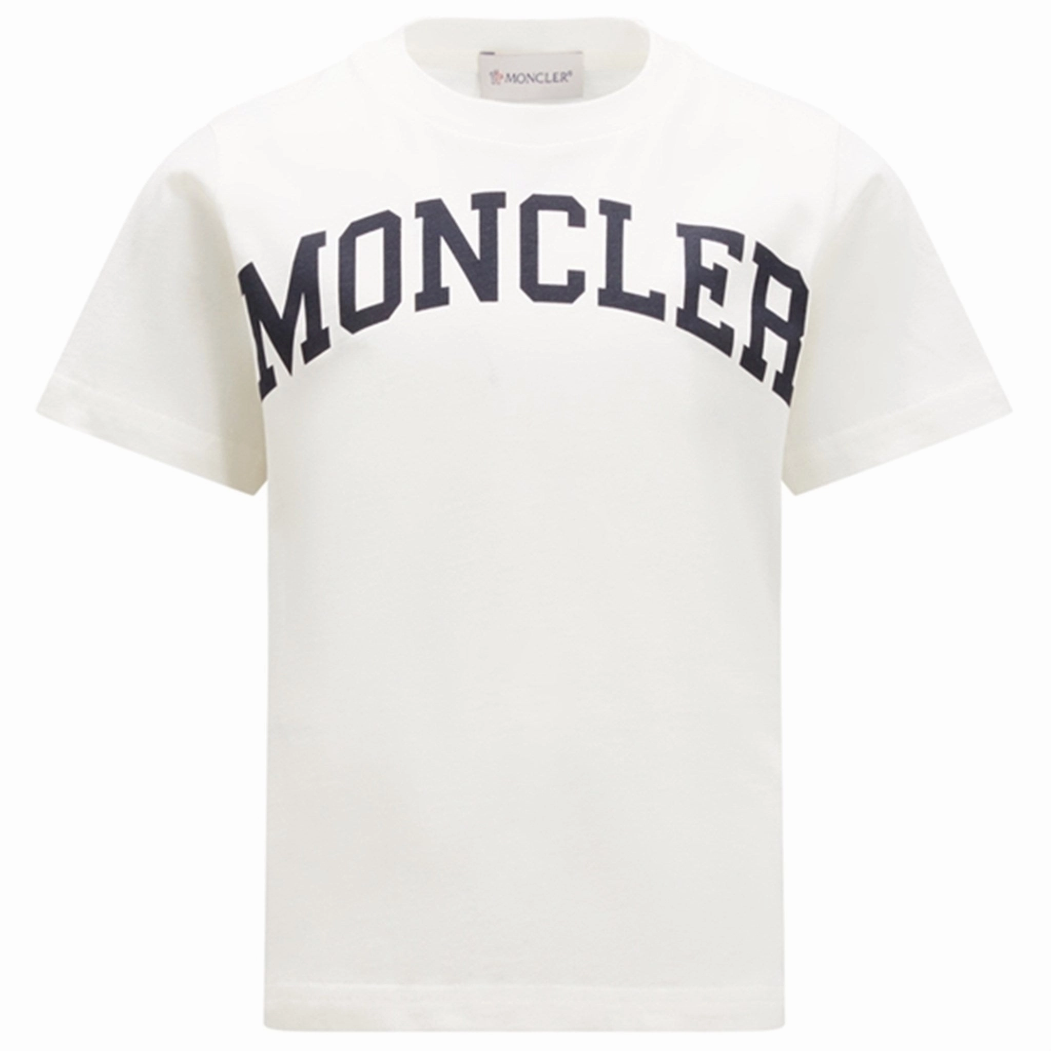 Moncler T-Shirt White Sustainable Dye Process Bold colors