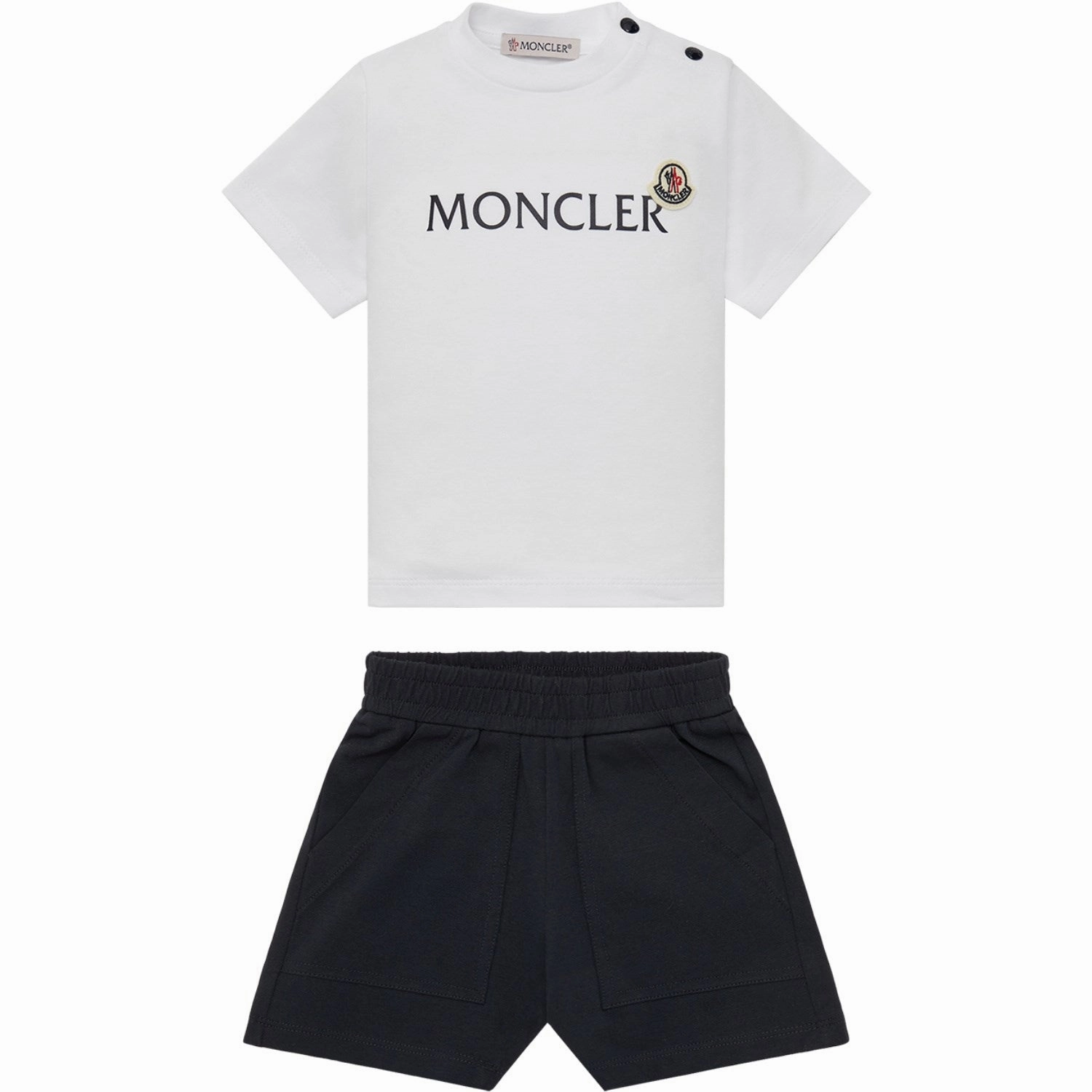 Sport Performance buckle Moncler White Sweat Set