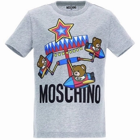 Timeless Layer Non Restrictive Cut Moschino Grey T-Shirt