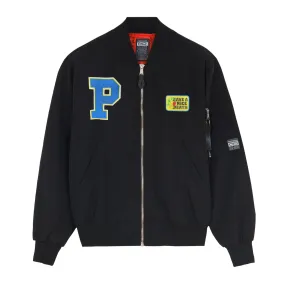 Propaganda giacca Bomber da uomo Monk 24FWPROU425-01 nero Laser Cut Perforations Button-up