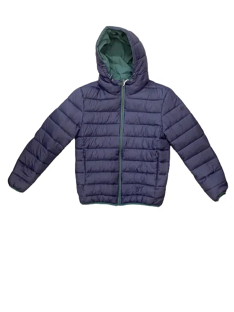 Censured Giubbotto uomo Reversibile con cappuccio JM4096 T SSK 3020 green blue Smell nylon