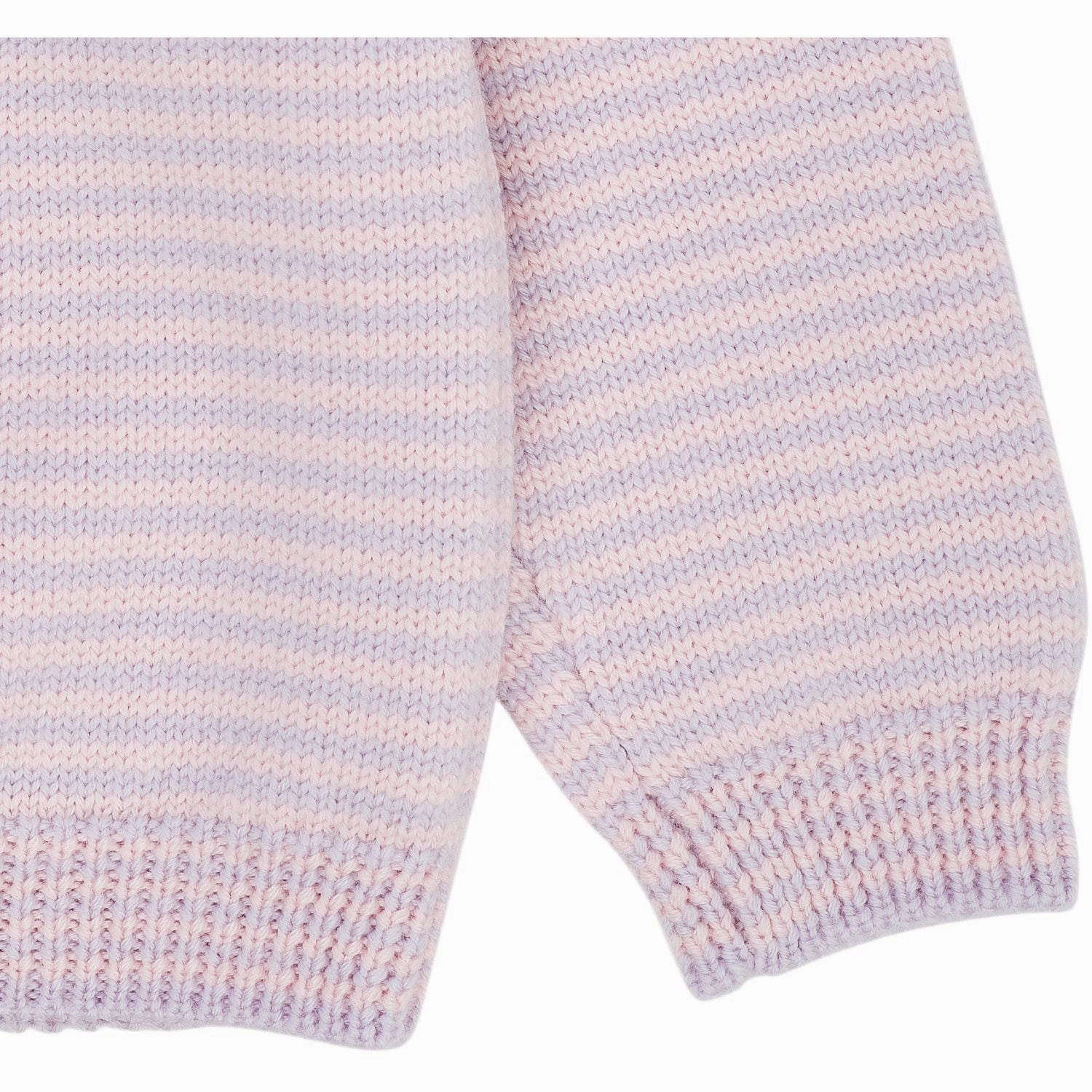 COPENHAGEN COLORS Lavender/Soft Pink Stripe Merino Striped Blouse W. Collar Trendy designs