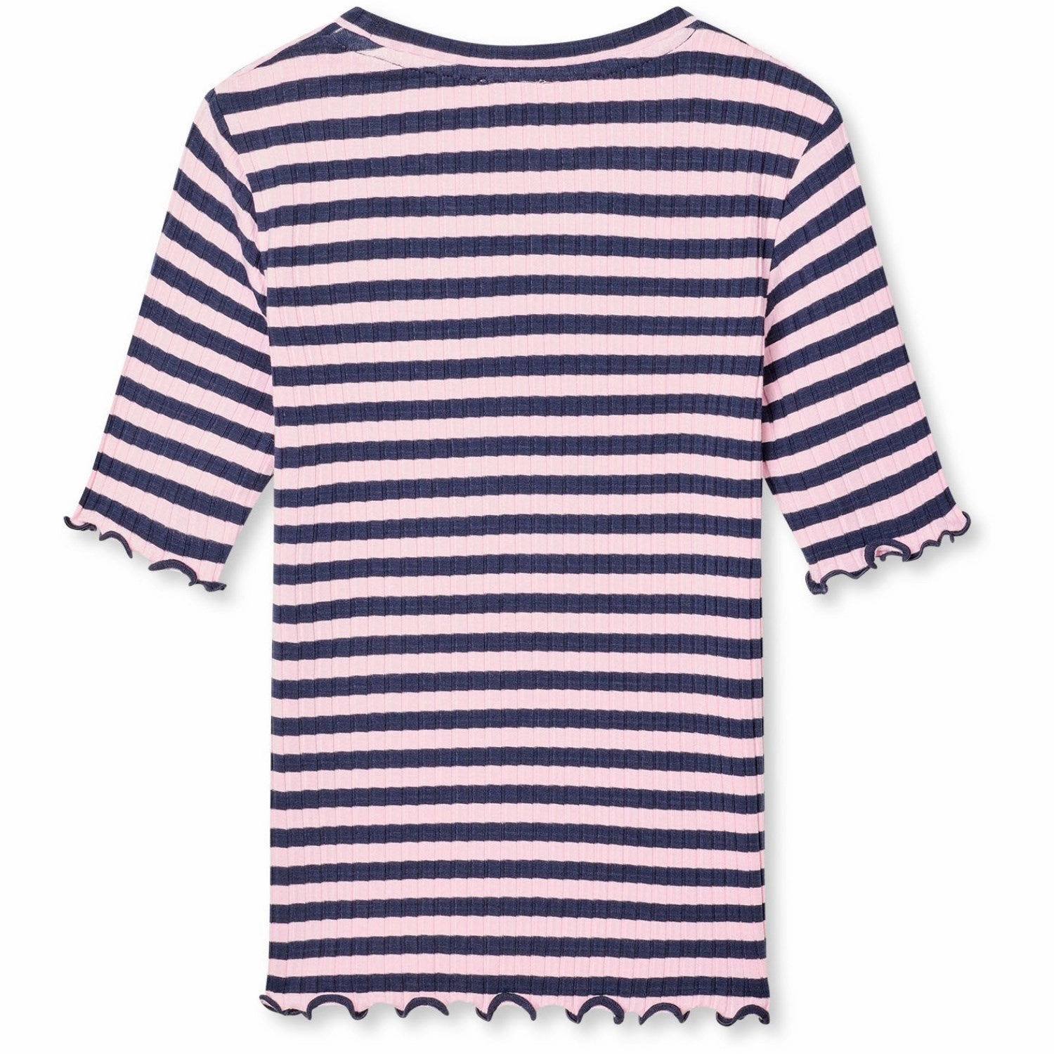 Mads N?rgaard Parisian Night/Parfait Pink 5X5 Classic Stripe Tuviana Tee Sustainable production