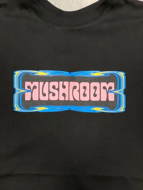 Mushroom T-shirt 19014-01 black Light and Comfortable Casual Chic Wear