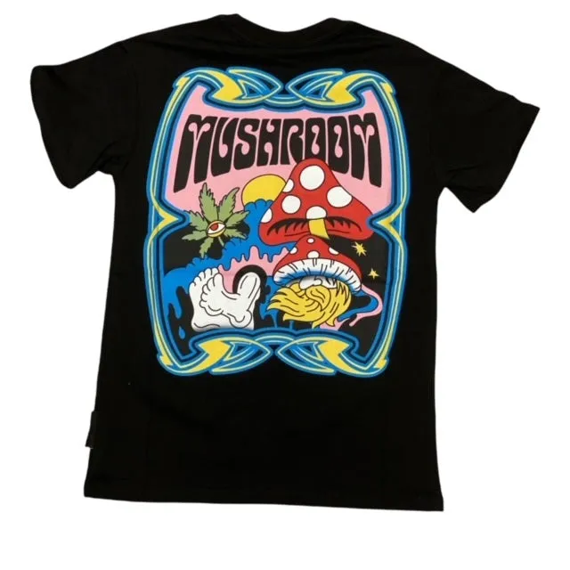 Mushroom T-shirt 19014-01 black Essential Piece