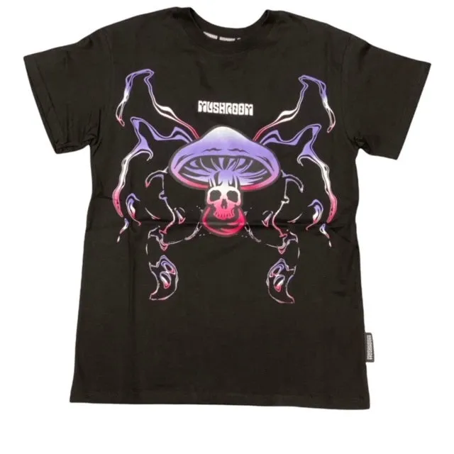Mushroom T-shirt 19016-01 black Reinforced Shoulders