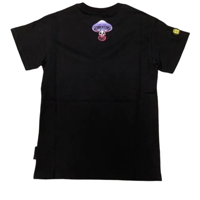 Mushroom T-shirt 19016-01 black Flatlock stitching Classic Wear