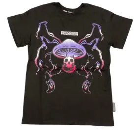 Mushroom T-shirt 19016-01 black Reinforced Shoulders