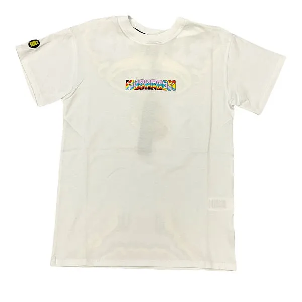 Holiday Wear Mushroom T-shirt manica corta da uomo in cotone 19019-02 bianca