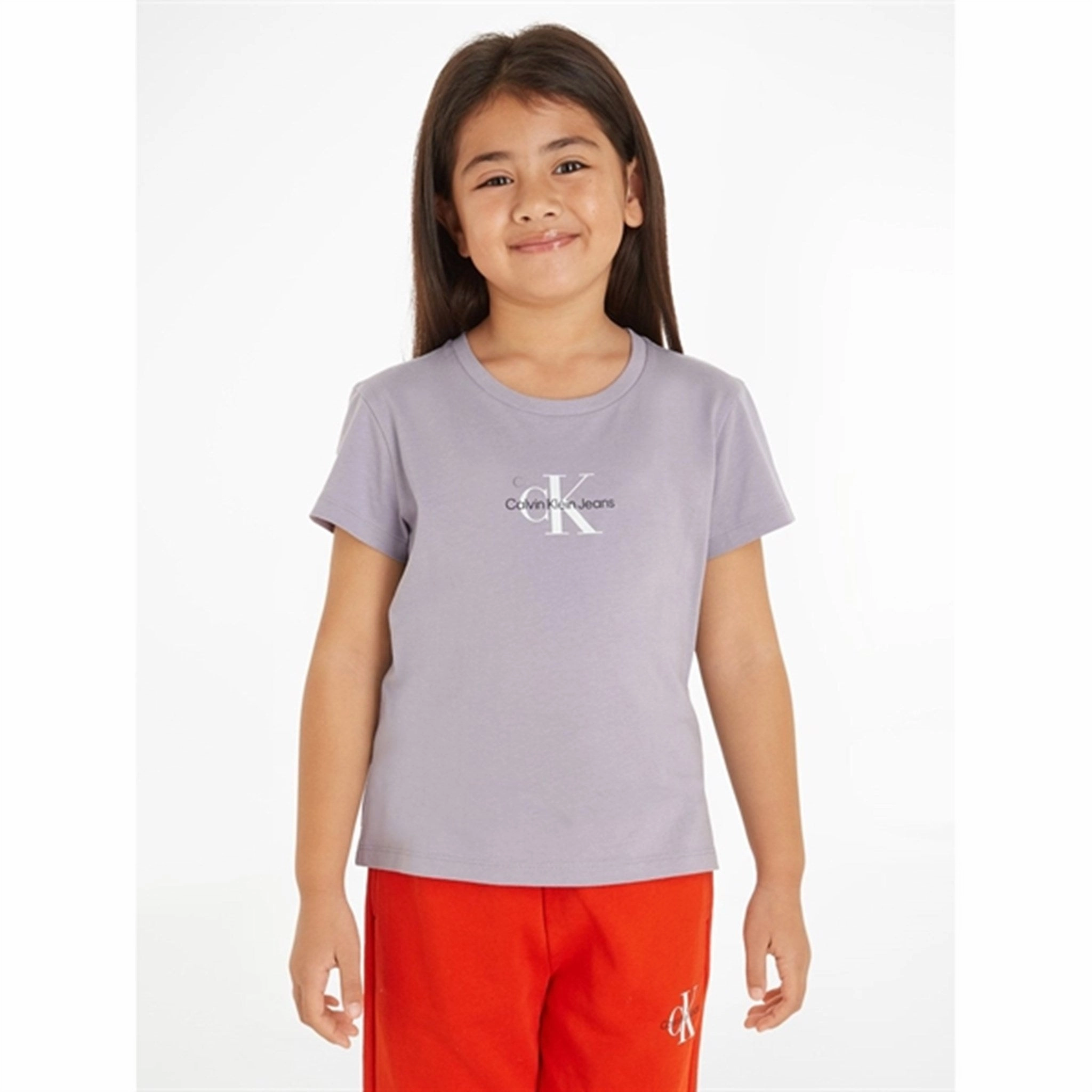 Seam Free Back Smooth Jersey Texture Calvin Klein Micro Monogram Top Lavender Aura