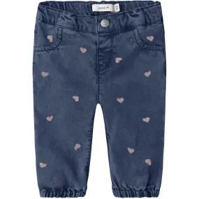 Traveler Gear Luxury Name It Dark Blue Denim Hearts Emb Nmfrose Shaped R Emb Jeans 5321-Yb