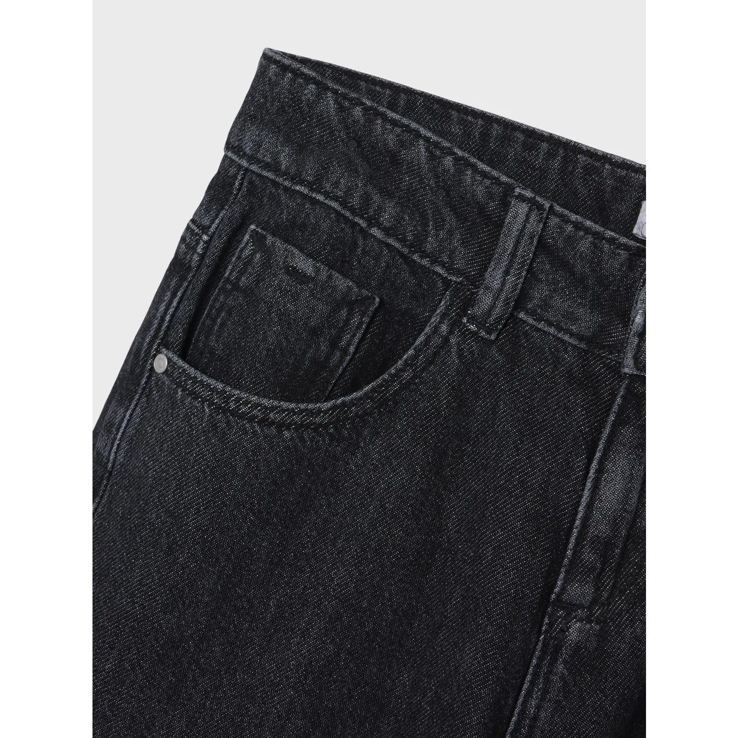 Name It Dark Grey Denim Rose Wide Jeans Noos Smooth Comfort