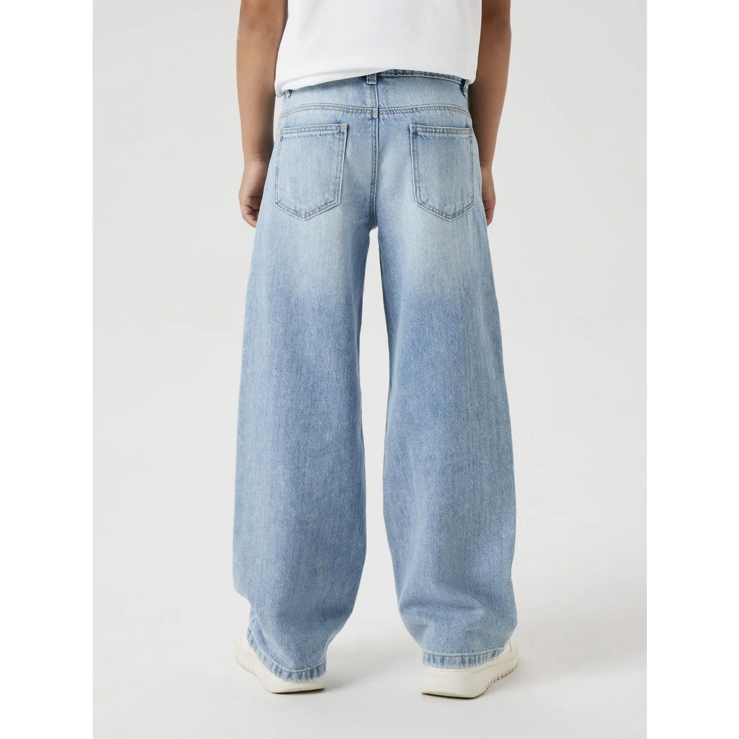 Name It Light Blue Bleached Denim Rose Wide Jeans Noos Office Wear Casual Music Event Picnic Style