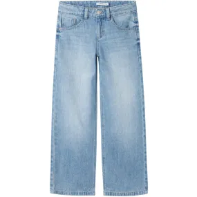Fashion Forward Name It Light Blue Bleached Denim Rose Wide Jeans Noos