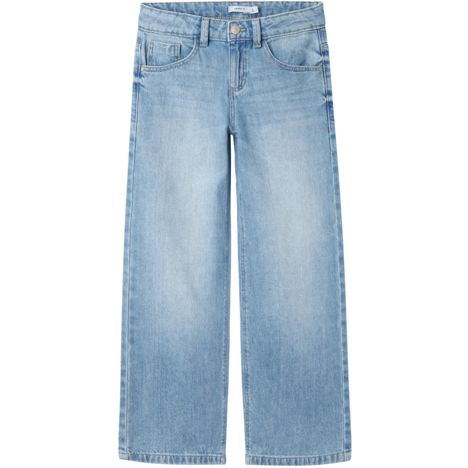 Fashion Forward Name It Light Blue Bleached Denim Rose Wide Jeans Noos